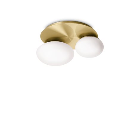 NINFEA PL2 stropní přisazené svítidlo 2x GX53 LED 9W 910lm 3000K 36cm IP20, mosazné
