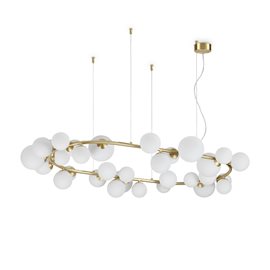 PERLAGE SP30 závěsné svítidlo 30x G9 LED 3W 370lm 3000K 143cm IP20, mosazné