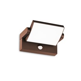 SWIPE AP venkovní nástěnné LED svítidlo se senzorem 21W 2000lm 3000K 21,2cm IP54, kávově hnědé