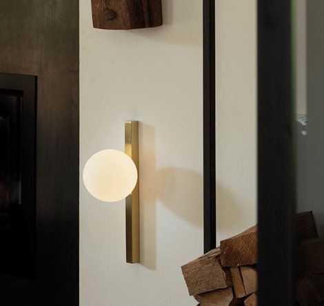 BINOMIO AP1 nástěnné svítidlo 1x G9 LED 3W 370lm 3000K 33cm IP20, mosazné 2