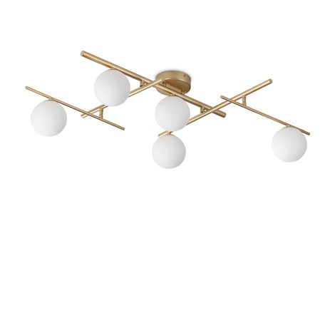 ATLAS PL5 stropní svítidlo 5x G9 LED 3W 370lm 3000K 62cm IP20, zlaté 1