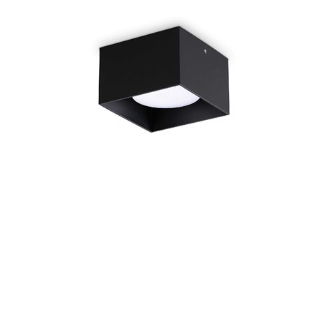 SPIKE PL1 stropní přisazené svítidlo 1x GX53 LED 9W 910lm 3000K hranaté 10cm IP20, černé