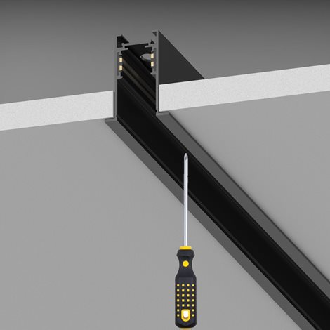 EGO PROFILE RECESSED TRIM 2000 mm BK 2