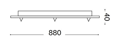 ROSONE LINEARE 3 Základna - 3 vývody 88cm, chromová 2