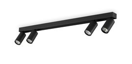 PROFILO PL4 NERO Stropní bodové svítidlo 220-240 V AC GU10 IP20 640lm 3000K