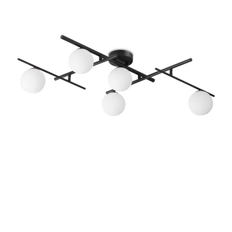ATLAS PL5 stropní svítidlo 5x G9 LED 3W 370lm 3000K 62cm IP20, černé 1