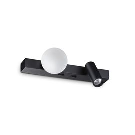 PING PONG AP nástěnné svítidlo, LED 6W, 600lm, 3000K, IP20, černé