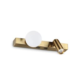 PING PONG AP nástěnné svítidlo, LED 6W, 600lm, 3000K, IP20, mosazné