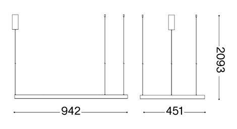 WAVES-1 SP NERO Závěsné svítidlo LED 37W 4000lm 3000K 230V IP20 černé 3
