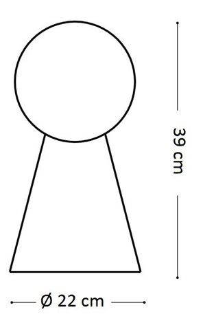 BIRILLO TL1 stolní lampa 1xE27 60W bez zdroje 39cm IP20, bílá  4