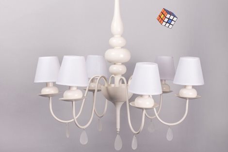 BLANCHE SP6 závěsné svítidlo 6x E14 40W bez zdroje 78cm IP20, bílé 3