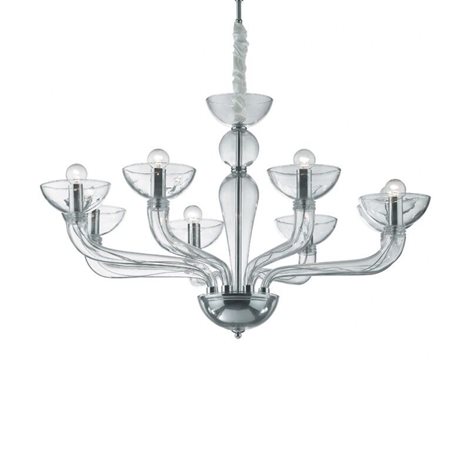 CASANOVA SP8 závěsné svítidlo 8x E14 40W bez zdroje 88cm IP20, čiré 2