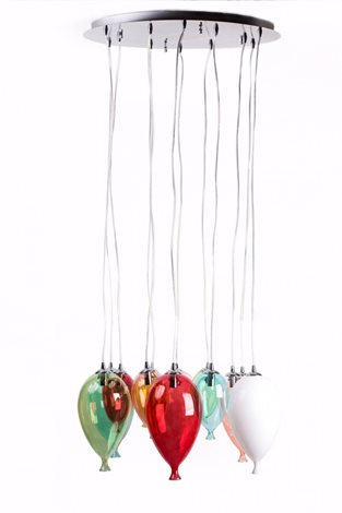 CLOWN SP12 závěsné svítidlo 12x G9 LED 3W 370lm 3000K 60cm IP20, barevné 8