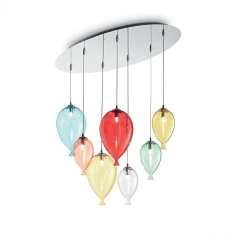 CLOWN SP7 závěsné svítidlo 7x G9 LED 3W 370lm 3000K 80cm IP20, barevné 2