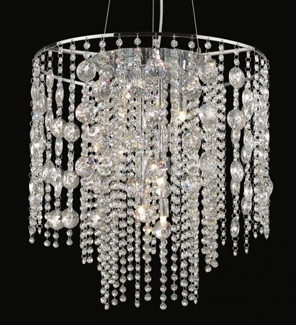 EVASIONE SP10 závěsné svítidlo 10x G9 LED 3W 370lm 3000K 51cm IP20, chromové 3