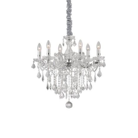 FLORIAN SP6 závěsné svítidlo 6x E14 40W bez zdroje 60cm IP20, chromové 2