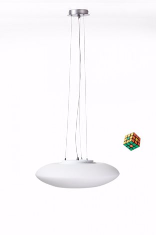 GLORY SP3 závěsné svítidlo 3x E27 60W bez zdroje 40cm IP20, bílé sklo 5