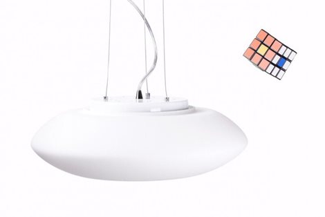 GLORY SP3 závěsné svítidlo 3x E27 60W bez zdroje 50cm IP20, bílé sklo 4