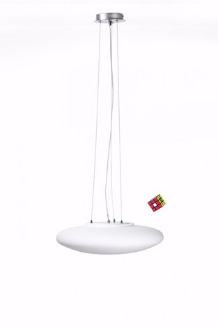 GLORY SP3 závěsné svítidlo 3x E27 60W bez zdroje 50cm IP20, bílé sklo 3