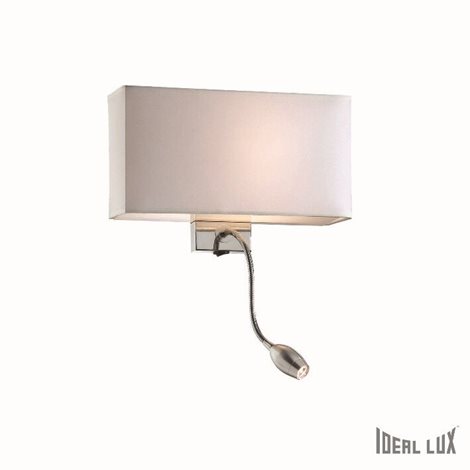 HOTEL AP2 nástěnné svítidlo 1xLED 1W 55lm 3000K + 1xE27 60W bez zdroje 32cm IP20, bílo-chromové 4