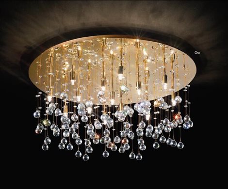 MOONLIGHT PL15 stropní svítidlo 15x G9 LED 3W 370lm 3000K 80cm IP20, zlaté 5