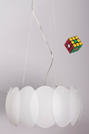 OVALINO SP8 závěsné svítidlo 8x E27 60W bez zdroje 55cm IP20, bílé 4