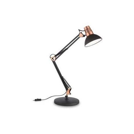 WALLY TL1 stolní lampa 1x E27 42W bez zdroje 84cm IP20, černo-měděná
