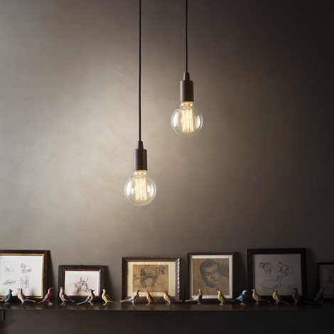 EDISON SP1 závěsné svítidlo 1x E27 LED 8W 1020lm 3000K 12,5cm IP20, černé 4