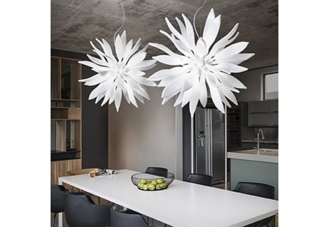 LEAVES SP12 závěsné svítidlo 12x G9 LED 3W 370lm 3000K 80cm IP20, bílé 4