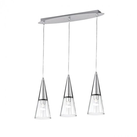CONO SP3 závěsné svítidlo 3x E14 40W bez zdroje 60cm IP20, chromové 3