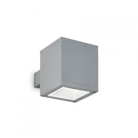 SNIF SQUARE AP1 venkovní nástěnné svítidlo 1x G9 40W bez zdroje 9cm hranaté IP44, šedé 2