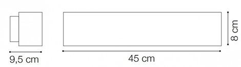 ANDROMEDA AP2 venkovní nástěnné svítidlo 2x E27 60W bez zdroje 45cm IP55, hnědé 2