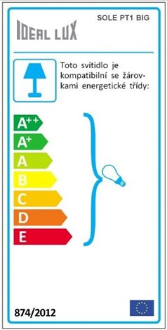 SOLE PT1 venkovní stojací lampa 1x E27 60W bez zdroje 50cm IP20, bílá 4