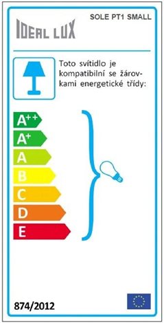 SOLE PT1 venkovní stojací lampa 1x E27 60W bez zdroje 30cm IP20, bílá 2