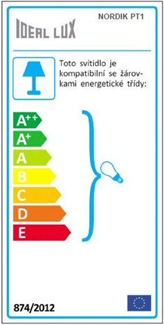 NORDIK PT1 stojací lampa 1x E27 60W bez zdroje 162cm IP20, černá 2