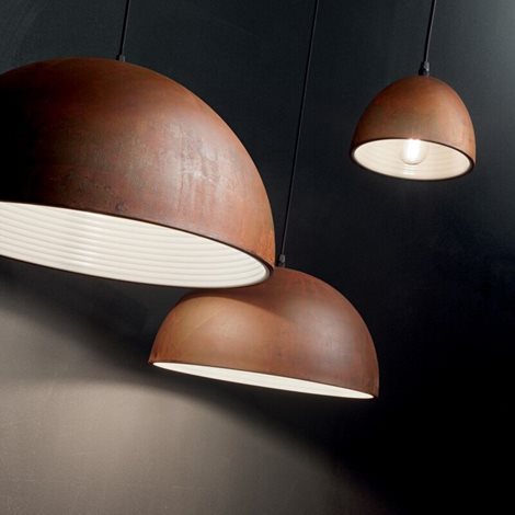 FOLK SP1 D50 závěsné svítidlo 1x E27 60W bez zdroje 50cm IP20, zrezivělé 3