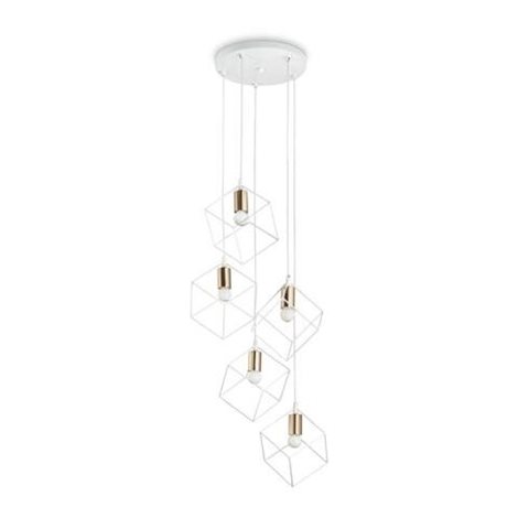 ICE SP5 závěsné svítidlo 5x E27 60W bez zdroje 50cm IP20, bílé 1