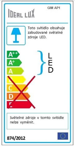 GIM AP1 nástěnné LED svítidlo 6W 530lm 3000K 12cm IP20, bílé 2