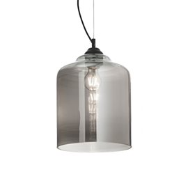 BISTRO' SP1 SQUARE závěsné svítidlo 1x E27 60W bez zdroje 24cm hranaté IP20, kouřové