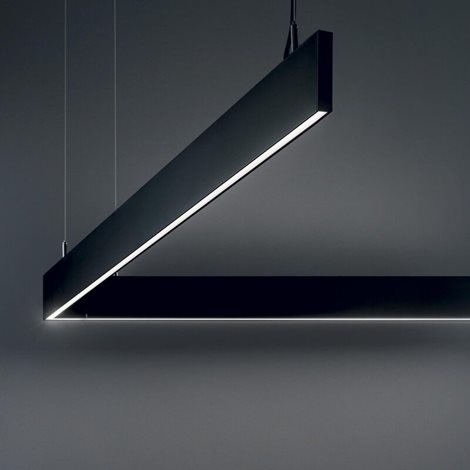 LINUS SP závěsné lineární LED svítidlo 32W 3450lm 3000K 120cm IP20, černé 2
