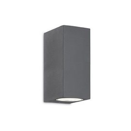 UP AP2 venkovní nástěnné svítidlo 2x G9 15W bez zdroje 15cm hranaté IP44, antracitové