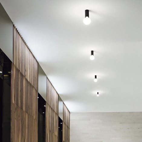 PETIT PL1 přisazené svítidlo 1x E27 LED 8W 950lm 3000K IP20, černé 2