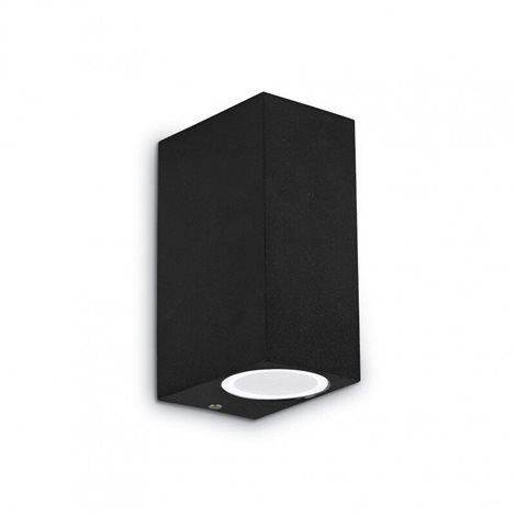 UP AP2 venkovní nástěnné svítidlo 2x G9 15W bez zdroje 15cm hranaté IP44, černé 1
