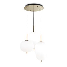 UMILE SP3 závěsné LED svítidlo 60,2W 5300lm 3000K 60cm IP20, bílá/zlatá 