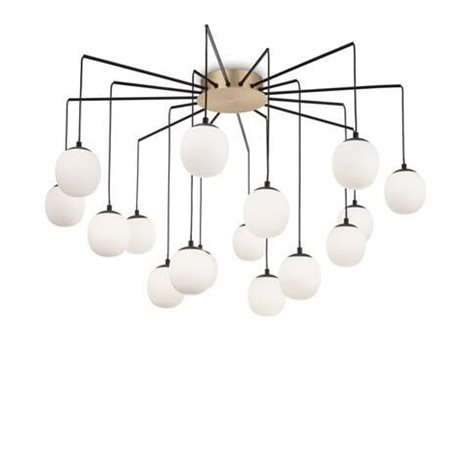 RHAPSODY SP16 závěsné svítidlo 16x G9 LED 3W 370lm 3000K 95cm IP20, černé 1