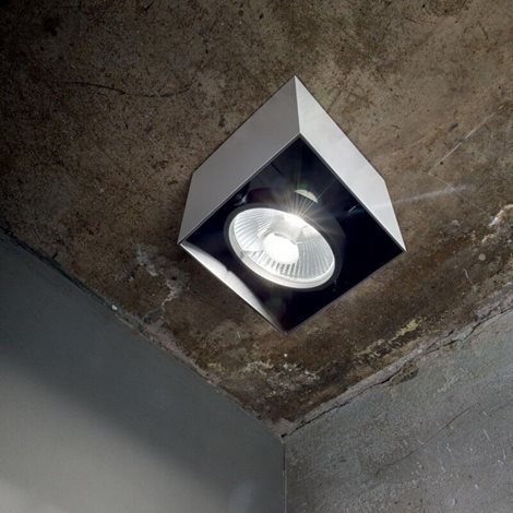 MOOD PL1 přisazené svítidlo 1x GU10 28W bez zdroje kulaté 9cm IP20, černé 2