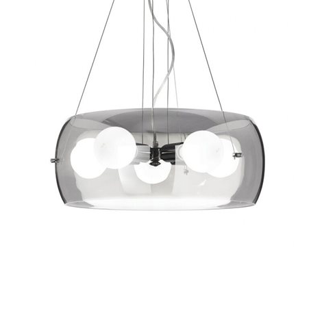 AUDI-10 SP5 závěsné svítidlo 5x E27 LED 8W 950lm 3000K 48,5cm IP20, kouřové sklo