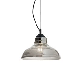 BISTRO' SP1 PLATE závěsné svítidlo 1x E27 60W bez zdroje 28cm IP20, kouřové