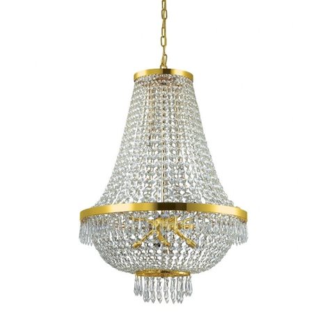 CAESAR SP12  závěsné svítidlo 12x G9 LED 3W 370lm 3000K 55cm IP20, zlaté 1