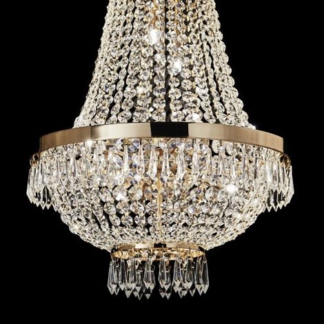 CAESAR SP12  závěsné svítidlo 12x G9 LED 3W 370lm 3000K 55cm IP20, zlaté 2